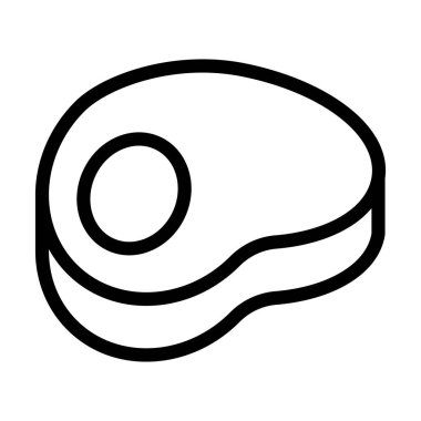 Kişisel ve Ticari Kullanım İçin Et Vektörü Kalın Çizgi Simgesi