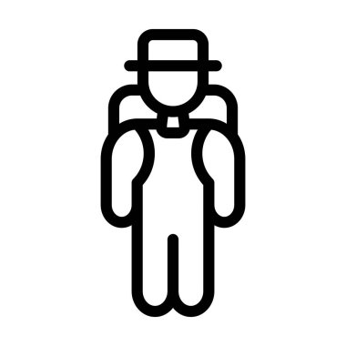 Kişisel ve ticari kullanım için Göç Vektörü Kalın Çizgi Simgesi