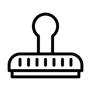 Kauçuk Damga Kalın Çizgi Simgesi Kişisel ve Ticari Kullanım İçin