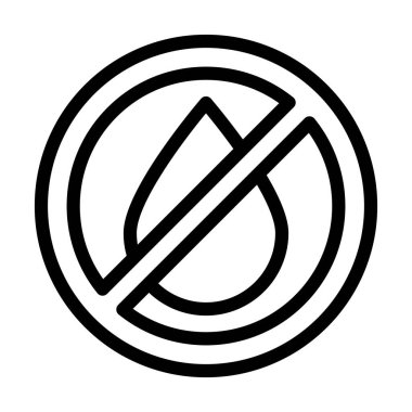 Kişisel ve ticari kullanım için Sıvı Vektör Çizgisi Simgesi Yok