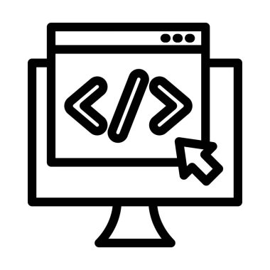 Kişisel ve ticari kullanım için Web Sitesi Vektör Kalın Çizgi Simgesi