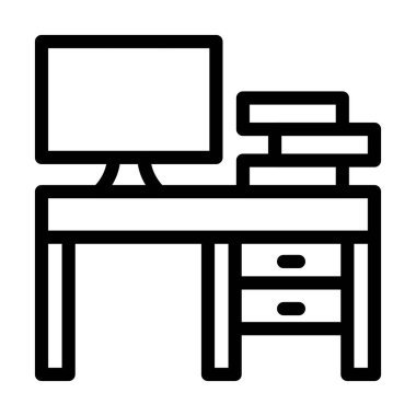 Kişisel ve ticari kullanım için Çalışma Tablosu Kalın Çizgi Simgesi