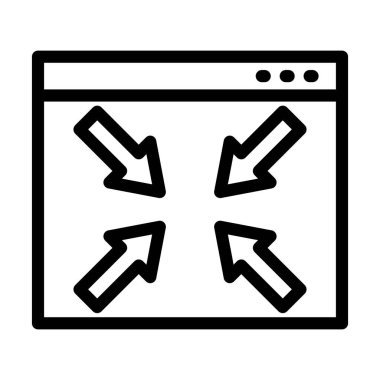 Kişisel ve ticari kullanım için Vektör Kalın Çizgi Simgesini Yeniden Boyutlandır