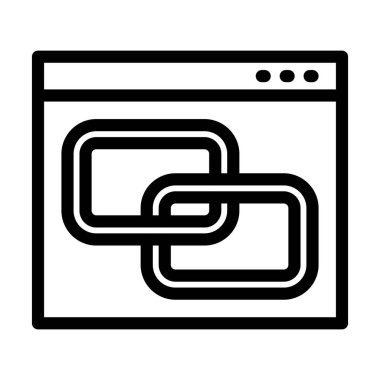 Kişisel ve ticari kullanım için Bağlantı Vector Kalın Çizgi Simgesi