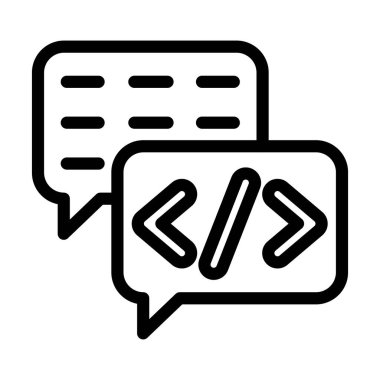 Chatbot Vektör Kalın Çizgi Kişisel ve Ticari Kullanım Simgesi