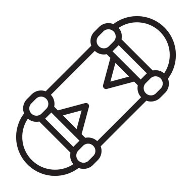 Kişisel ve ticari kullanım için Kaykay Vektörü Kalın Çizgi Simgesi