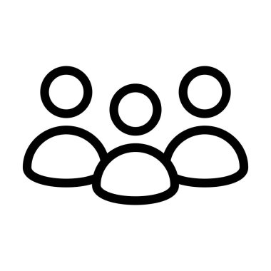 Kişisel ve Ticari Kullanım İçin Takım Çalışması Kalın Çizgi Simgesi