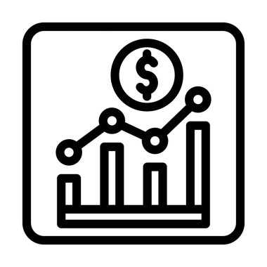 Kişisel ve ticari kullanım için Borsa Uygulaması Kalın Çizgi Simgesi