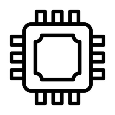 Kişisel ve ticari kullanım için Chip Vector Kalın Çizgi Simgesi