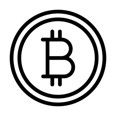 Kişisel ve ticari kullanım için Kripto Para Birimi Kalın Çizgi Simgesi
