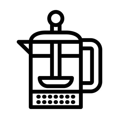 Kişisel ve ticari kullanım için Fransız Basın Vektörü Kalın Çizgi Simgesi