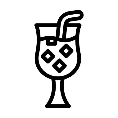 Kişisel ve ticari kullanım için İçki Vektörü Kalın Çizgi Simgesi