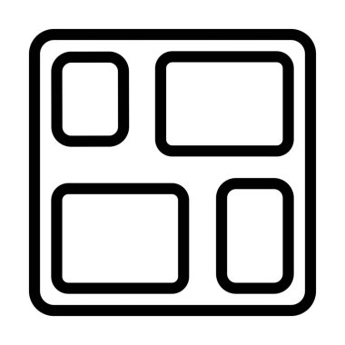 Kişisel ve ticari kullanım için Gıda Tepsisi Vektörü Kalın Çizgi Simgesi