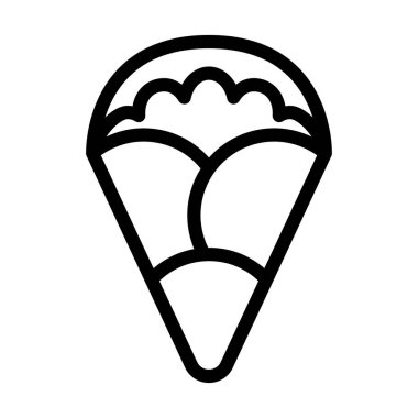 Kişisel ve ticari kullanım için Crepe Vector Kalın Çizgi Simgesi