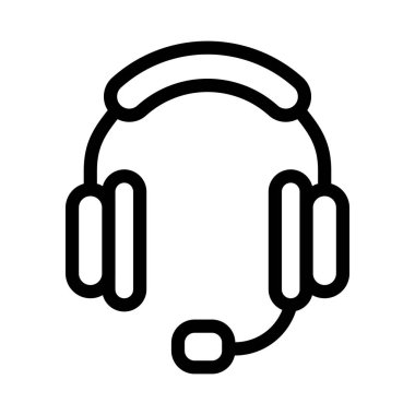 Kulaklıklar Kişisel ve Ticari Kullanım İçin Kalın Çizgi Simgesi