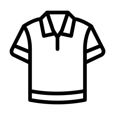 Kişisel ve ticari kullanım için Gömlek Vektörü Kalın Çizgi Simgesi