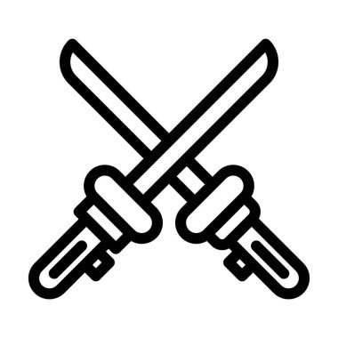 Kişisel ve ticari kullanım için Lazer Kılıç Vektörü Kalın Çizgi Simgesi