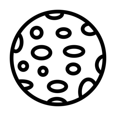 Kişisel ve ticari kullanım için Gezegen Vektörü Kalın Çizgi Simgesi