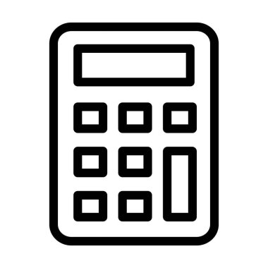 Kişisel ve Ticari Kullanım İçin Hesaplayıcı Vektör Kalın Çizgi Simgesi