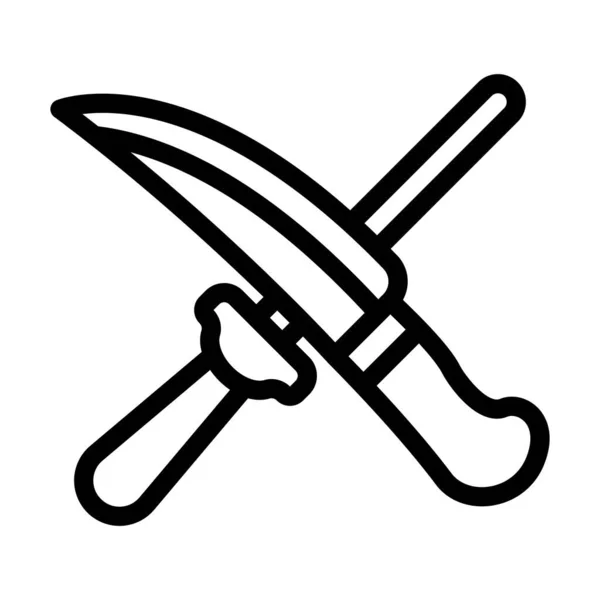 个人和商业用途的刀刃切割机矢量厚重线图标 — 图库矢量图片