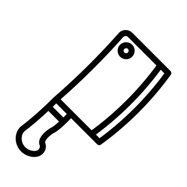 Butcher Knife Vector Thick Line Icon Personal Commercial Use — 스톡 벡터
