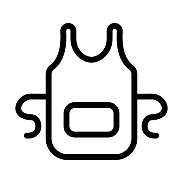 Delantal Vector Thick Line Icono Para Uso Personal Comercial — Archivo Imágenes Vectoriales