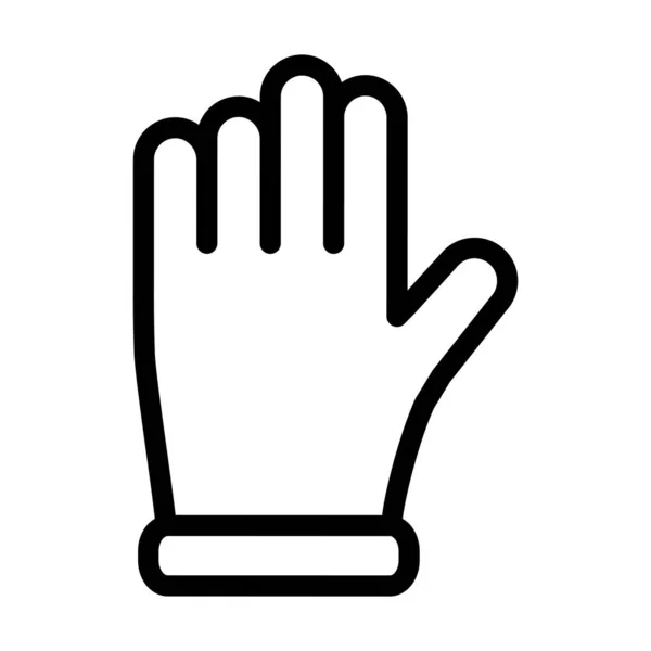 Handschoen Vector Dikke Lijn Pictogram Voor Persoonlijk Commercieel Gebruik — Stockvector