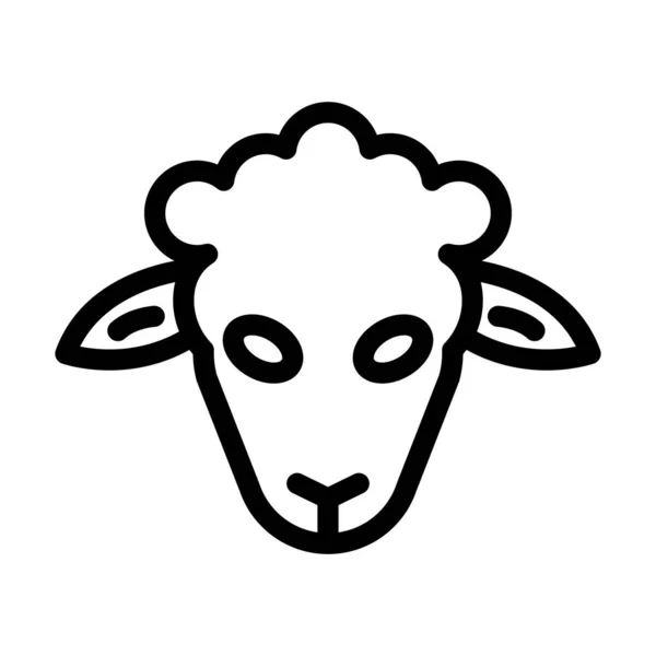 Lamb Vector Gruba Ikona Linii Użytku Osobistego Komercyjnego — Wektor stockowy