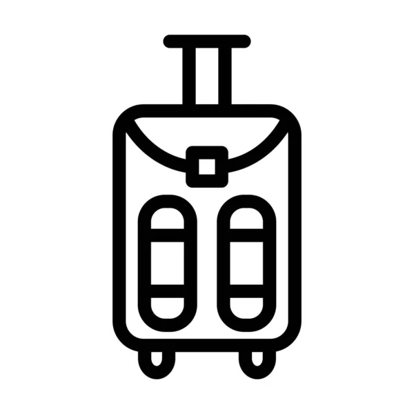手荷物ベクトル太線アイコン個人的および商業的使用 — ストックベクタ