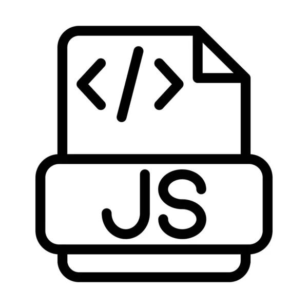 Javascript Vektori Paksu Viiva Kuvake Henkilökohtaiseen Kaupalliseen Käyttöön — vektorikuva