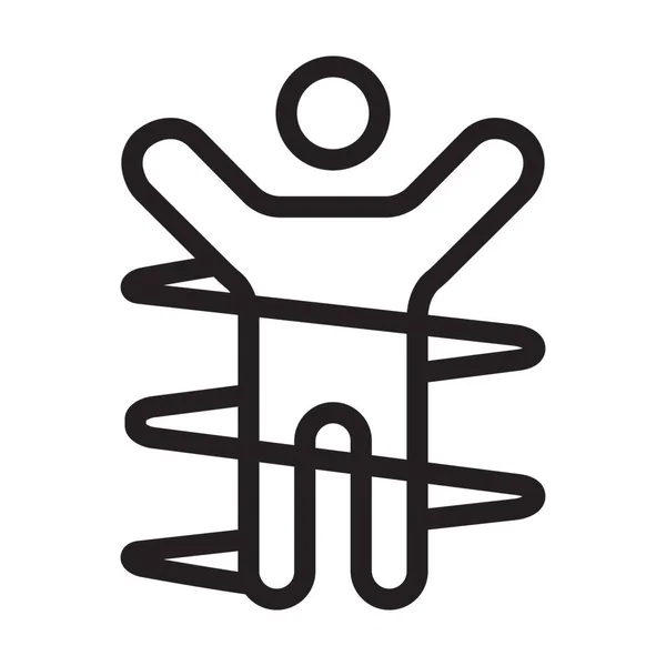 Rhythmische Gymnastik Vector Thick Line Icon Für Den Persönlichen Und — Stockvektor