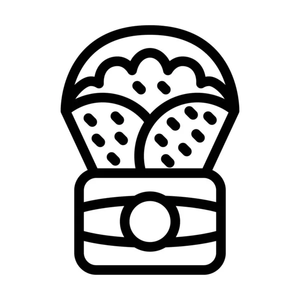 Kebab Vector Thick Line Icono Para Uso Personal Comercial — Archivo Imágenes Vectoriales
