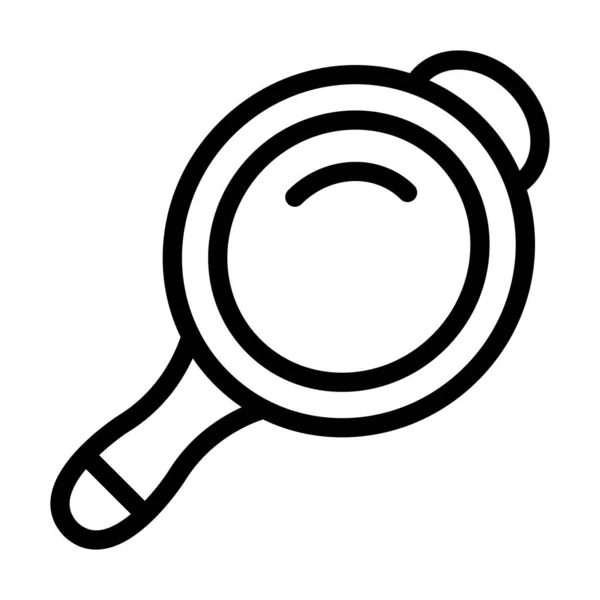 Frying Pan Vector Thick Line Icon Personal Commercial Use — Stockový vektor