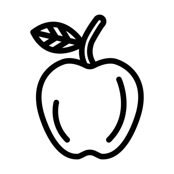 Apple Vector Gruba Ikona Linii Użytku Osobistego Komercyjnego — Wektor stockowy