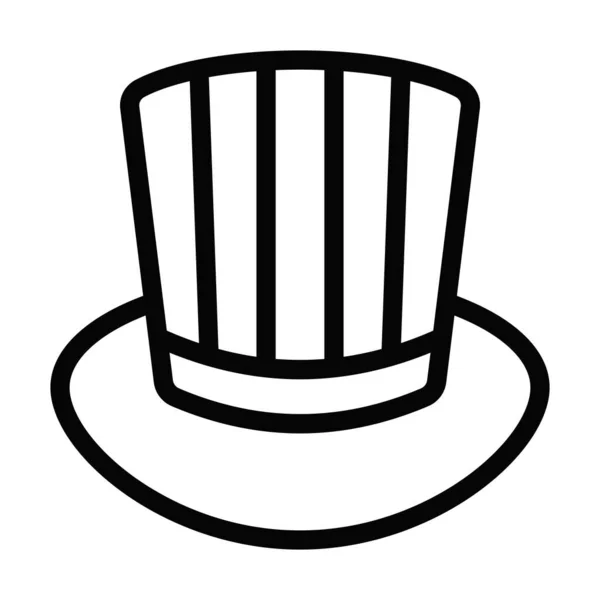 Icono Línea Gruesa Del Vector Del Sombrero Para Uso Personal — Archivo Imágenes Vectoriales