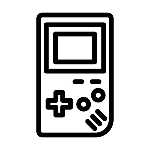 Game Boy Vector Thick Line Icon Personal Commercial Use — Stock Vector