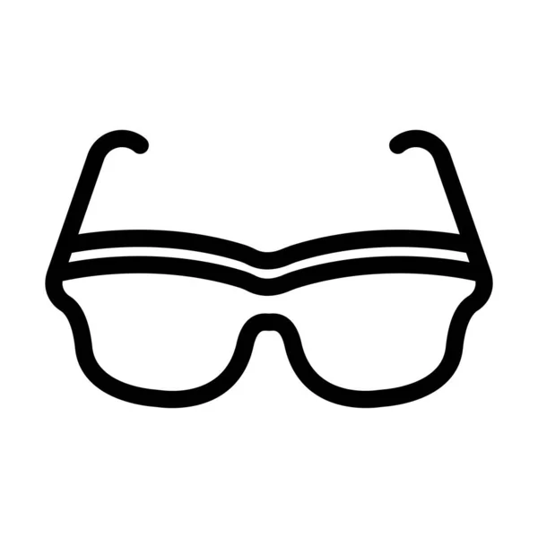 Kişisel Ticari Kullanım Için Gözlük Vektörü Kalın Çizgi Simgesi — Stok Vektör