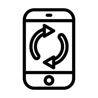 Kişisel ve ticari kullanım için Vektör Kalın Çizgi Simgesi Eşzamanlama