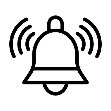 Kişisel ve ticari kullanım için Çan Vektörü Kalın Çizgi Simgesi