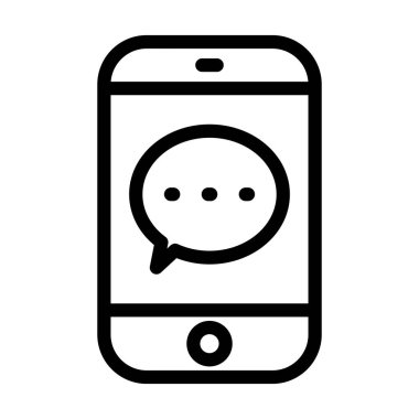 Kişisel ve Ticari Kullanım İçin İleti Vektörü Kalın Çizgi Simgesi