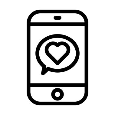 Kişisel ve Ticari Kullanım İçin Aşk Vektörü Kalın Çizgi Simgesi