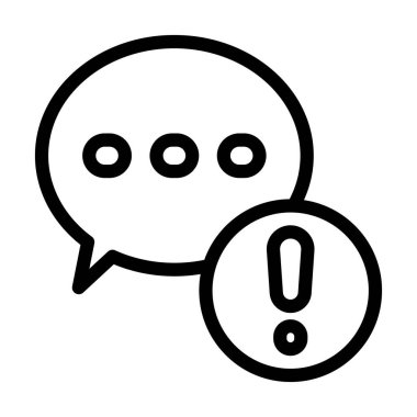 Kişisel ve Ticari Kullanım için Vektör Kalın Çizgi Simgesini Uyarı Et