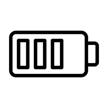 Kişisel ve ticari kullanım için pil seviyesi vektör kalınlığı çizgi simgesi