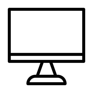 Kişisel ve Ticari Kullanım İçin Bilgisayar Ekran Vektörü Kalın Çizgi Simgesi