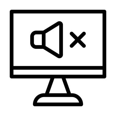 Kişisel ve ticari kullanım için Ses Vektörü Kalın Çizgi Simgesi Yok