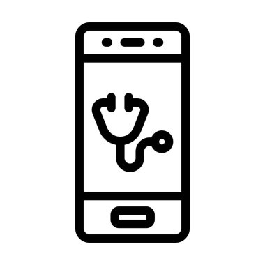 Kişisel ve Ticari Kullanım İçin Fonoendoskop Kalın Çizgi Simgesi