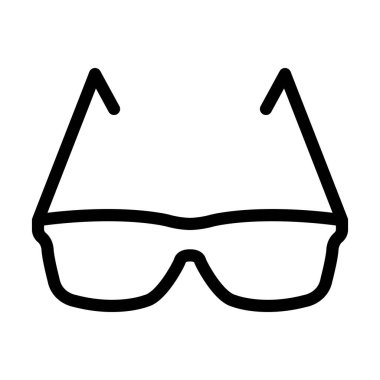 Kişisel ve ticari kullanım için Gözlük Vektörü Kalın Çizgi Simgesi