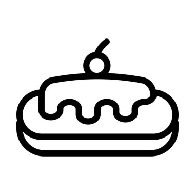 Kişisel ve ticari kullanım için Eclair Vektör Kalın Çizgi Simgesi