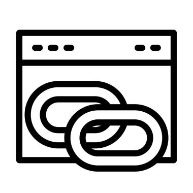 Kişisel ve ticari kullanım için Bağlantı Vektörü Kalın Çizgi Simgesi