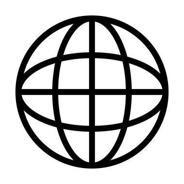 Kişisel ve Ticari Kullanım İçin Dünya Vector Kalın Çizgi Simgesi